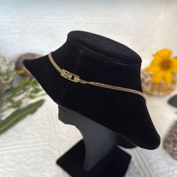 Vintage Gold Tone Multi Strand Layered Chain Necklace 18” - Picture 8 of 14